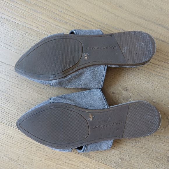 Lucky Brand Bidimin 2 Suede Mules in Grey Size 6 / 36.5 - Picture 4 of 5